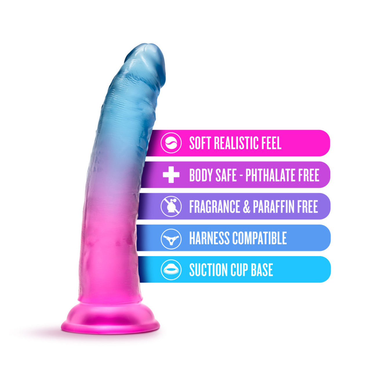 B Yours - Beautiful Sky - 7 Inch Dildo - Sunset