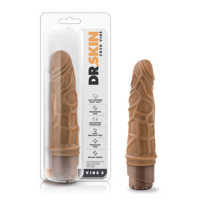 Dr. Skin - Cock Vibe 3 - 7.25 inch vibrating cock - Mocha