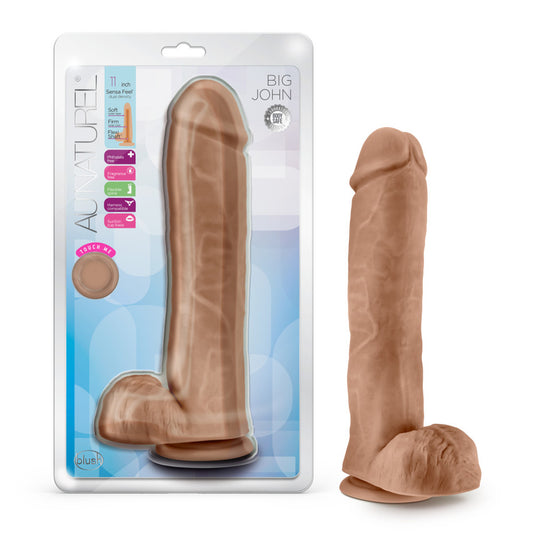 Au Naturel - Big John - 11" Dildo - Mocha